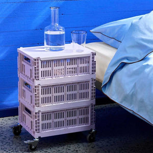 Colour Crate Set with Wheels and Lid