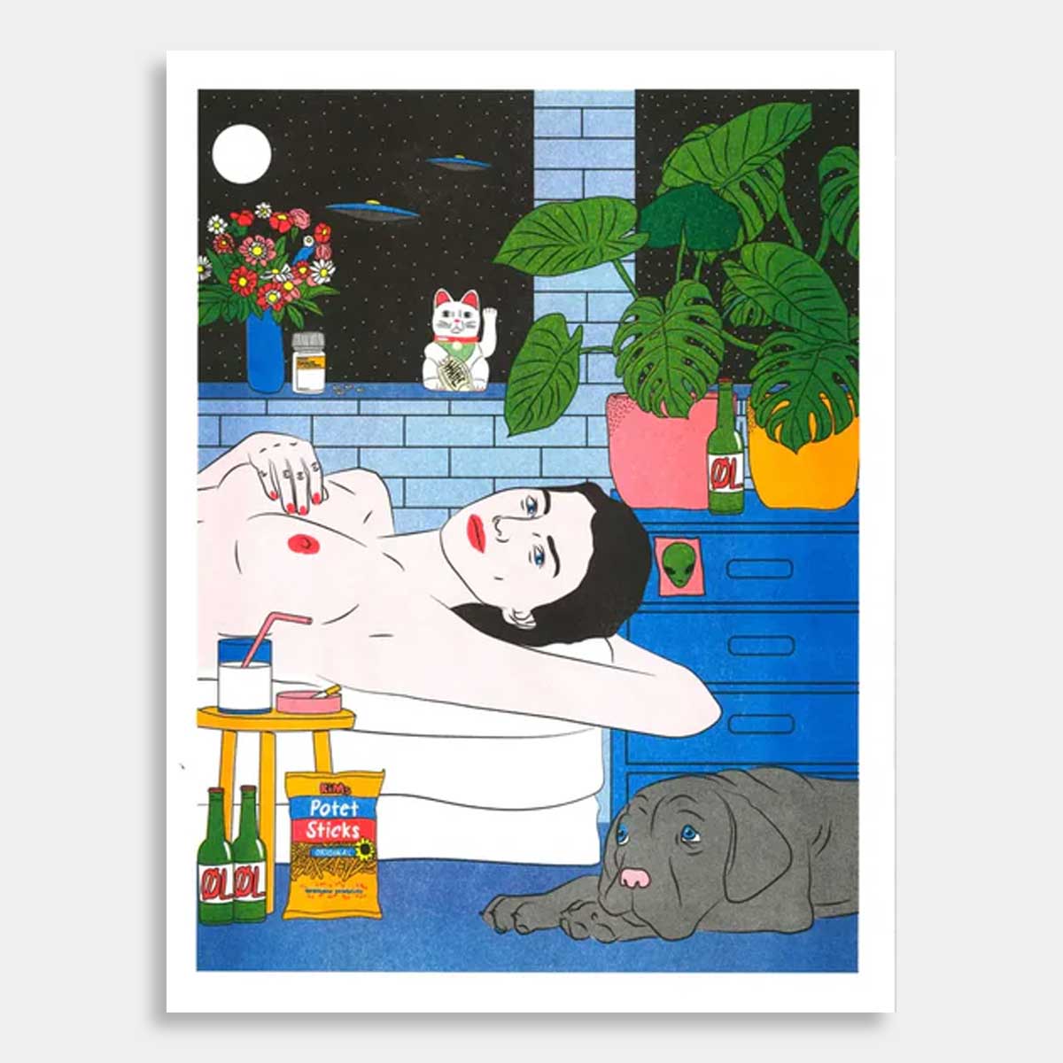 Risograph A3 Print - Kine Andersen - Take me home