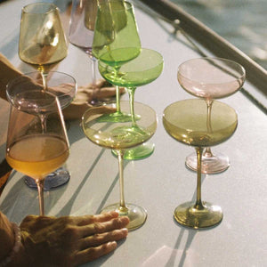 Farbige Champagnerschalen, 6er Kombination - Heirloom Collection