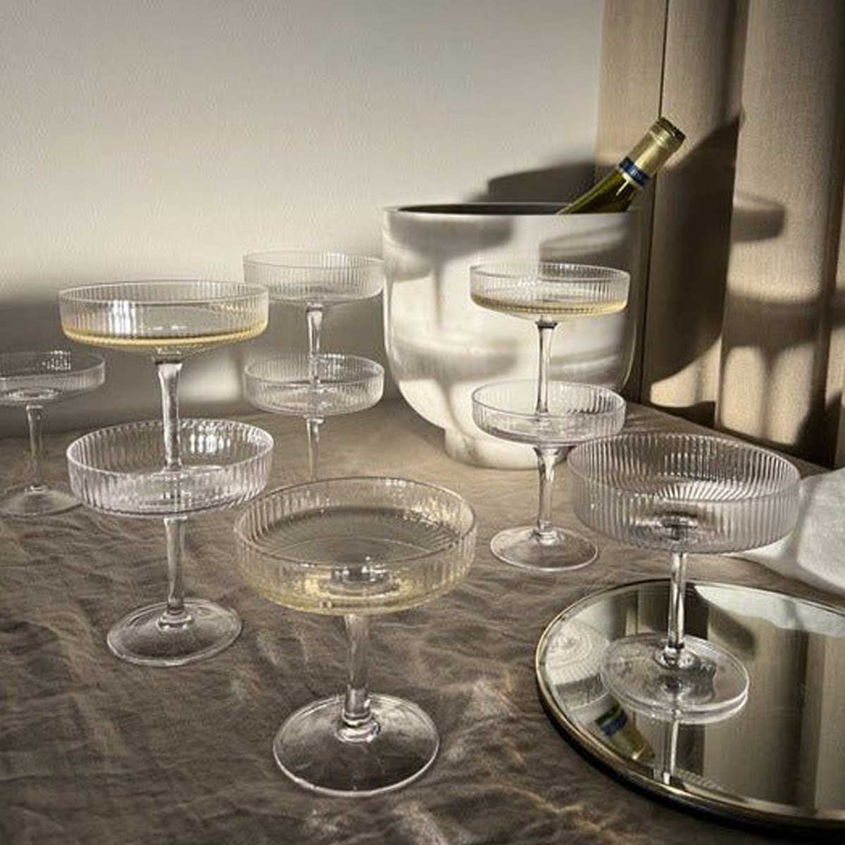 Ripple Champagne Saucer Set of 2