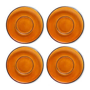 70's Glassware Saucers set of 4