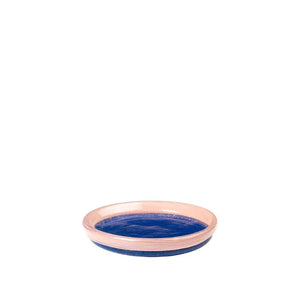 Candle Plate 'Hula' Glass - Blue