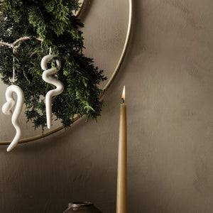 Doodle-Ornamente – 2er-Set – Off-White