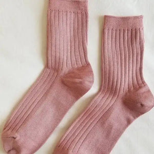Her Socks - Mercerized Cotton Rib