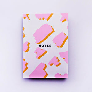 Pink Mustard Animal 44 Page Dot Grid Notebook
