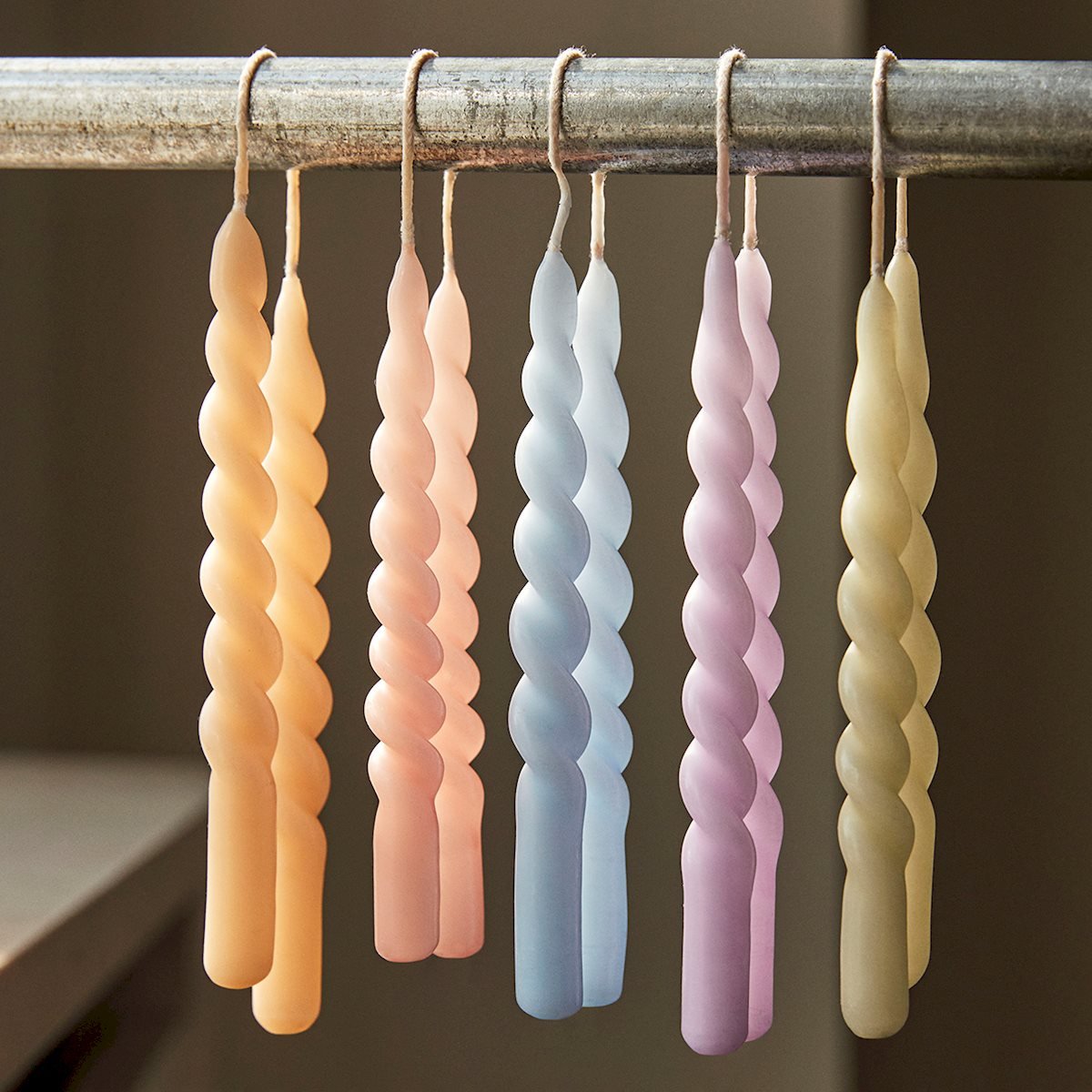 Mini-Wirbelkerzen - Pink 10er Set