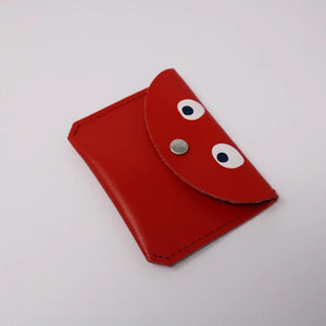 Googly Eye Mini Money Coin Purse - Red