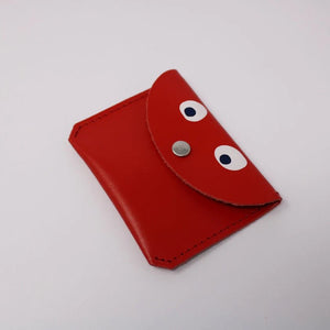 Googly Eye Mini Geldbörse - Rot
