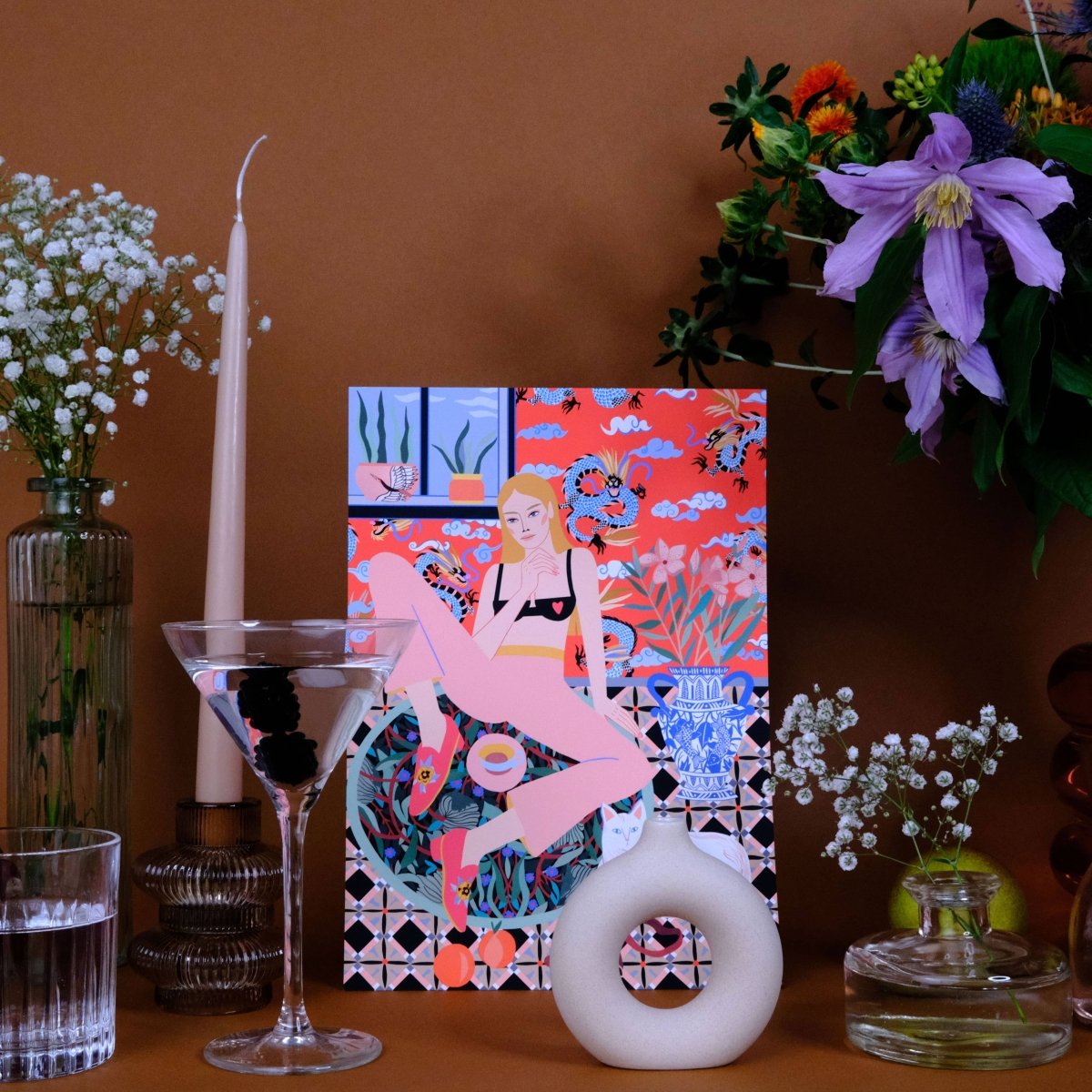 Kunstdruck Katze Giclée: A4