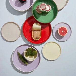 Medium Plate (Set of 2) Ivory/ Light Purple by Studio About