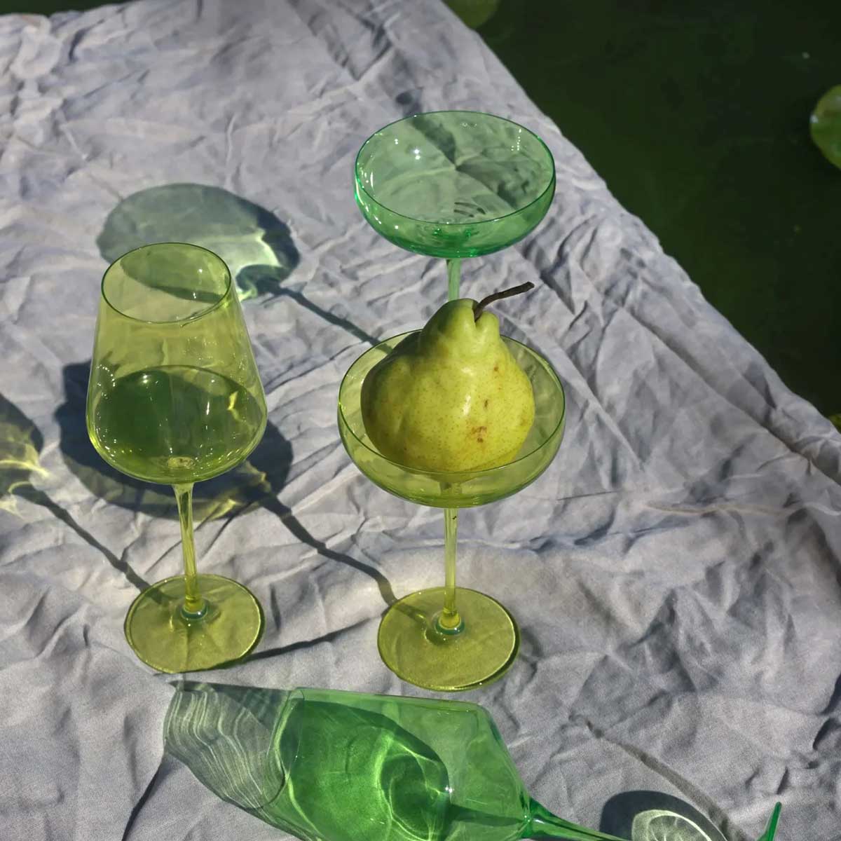 Coloured Cocktail Glasses, Set of 6 Pieces, Neon Spill
