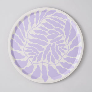 Wrap Magazine Lilac Leaves Round Tray