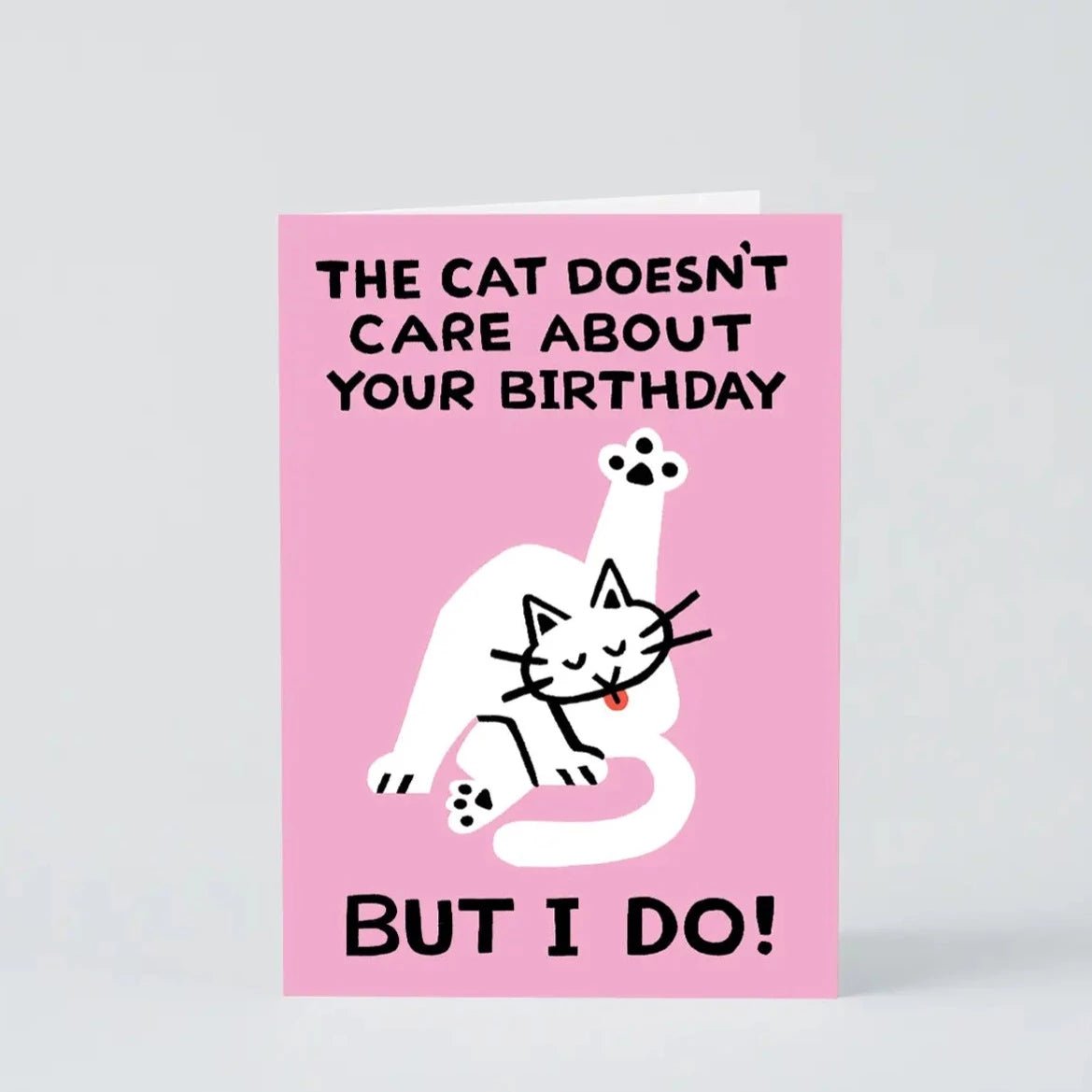 The Cat Doesn’t Care - Grußkarte