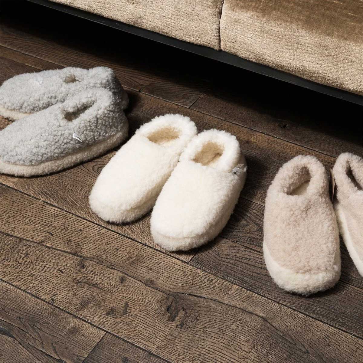 Unisex Wool Slippers - Grey